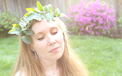 DIY Leaf and Crystal Crown for Music Festivals