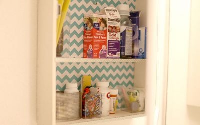 DIY Home: Pretty Patterned Bathroom Cabinet Makeover