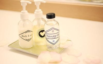 DIY Valentine’s Day Labeled Glass Bottles with Paper Mart