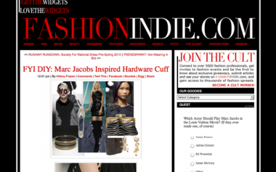 My Marc Jacobs Cuff DIY Featured on IndieFashion.com