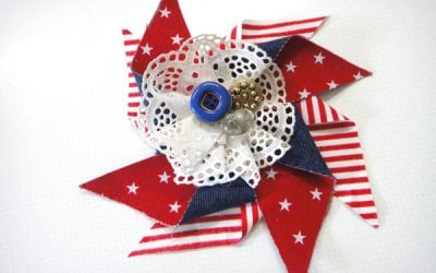 DIY Patriotic Pinwheel Corsage