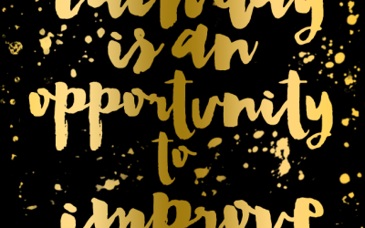 Inspiration: Each Day is an Opportunity to Improve